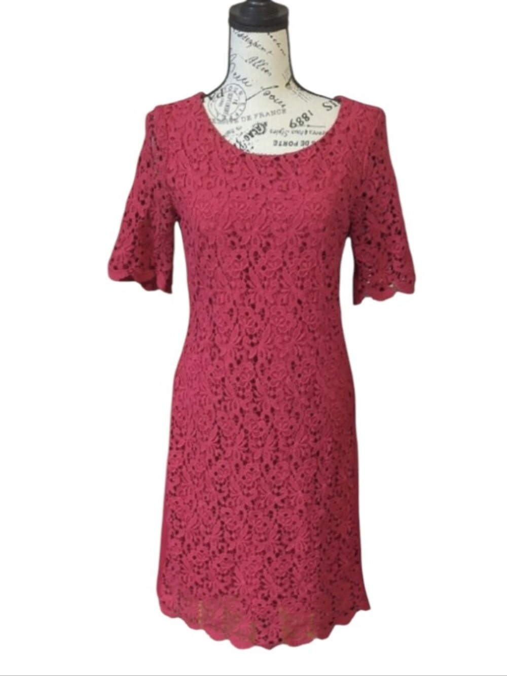 Yumi Red Lace Crochet Dress | UK 12 / US 6-8
